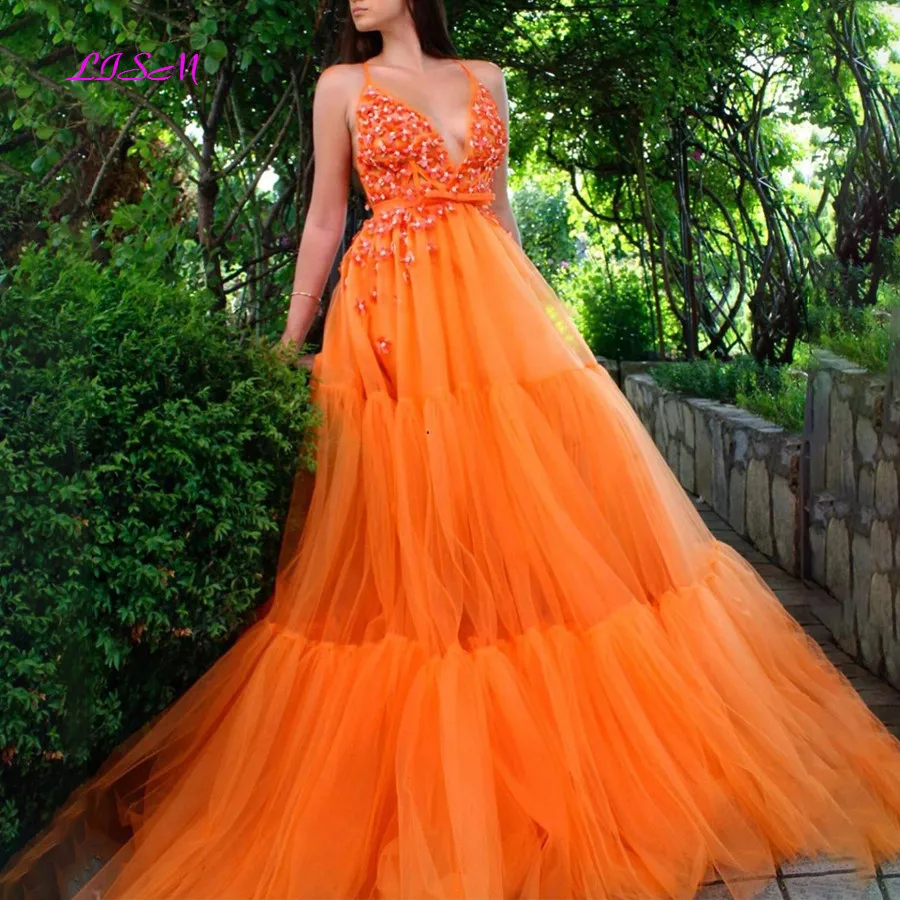 Halter Tulle Prom Dress with 3D Flowers Sexy V-Neck Sleeveless Evening Dresses vestidos largos de fiesta
Halter Tulle Prom Dress with 3D Flowers Sexy V-Neck Sleeveless Evening Dresses vestidos largos de fiesta