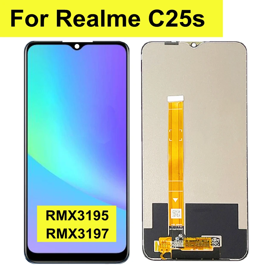 

6.5" For OPPO Realme C25S RMX3195 RMX3197 Display Touch Screen Digitizer Panel Glass Assembly For Realme C25s LCD