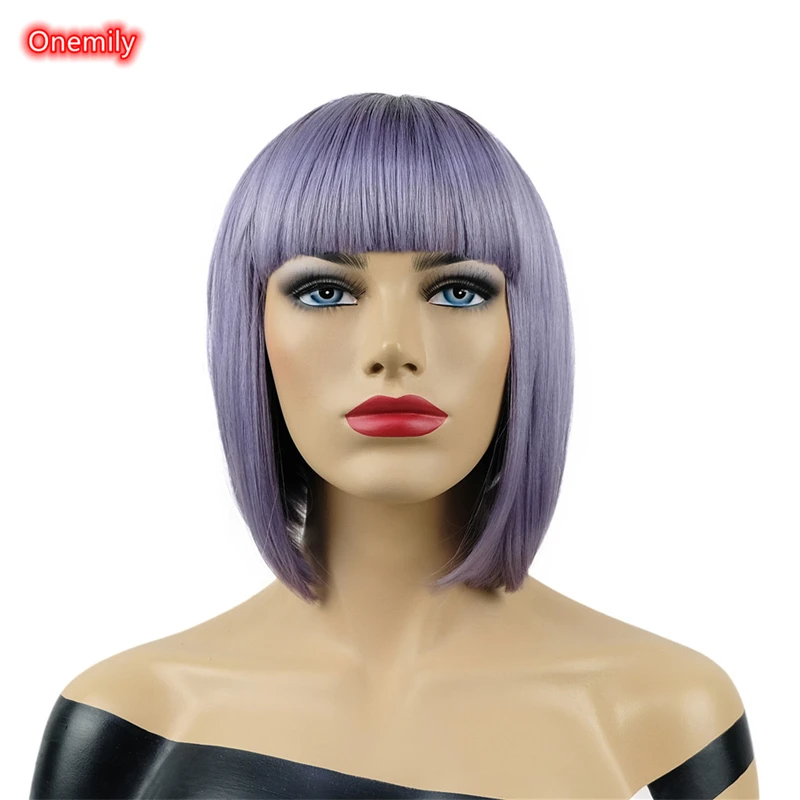 Onemily Short Straight Bob Synthetic Natural Hair Wigs with Bangs Fashion Daily Use Cosplay Wig
Onemily Short Straight Bob Synthetic Natural Hair Wigs with Bangs Fashion Daily Use Cosplay Wig