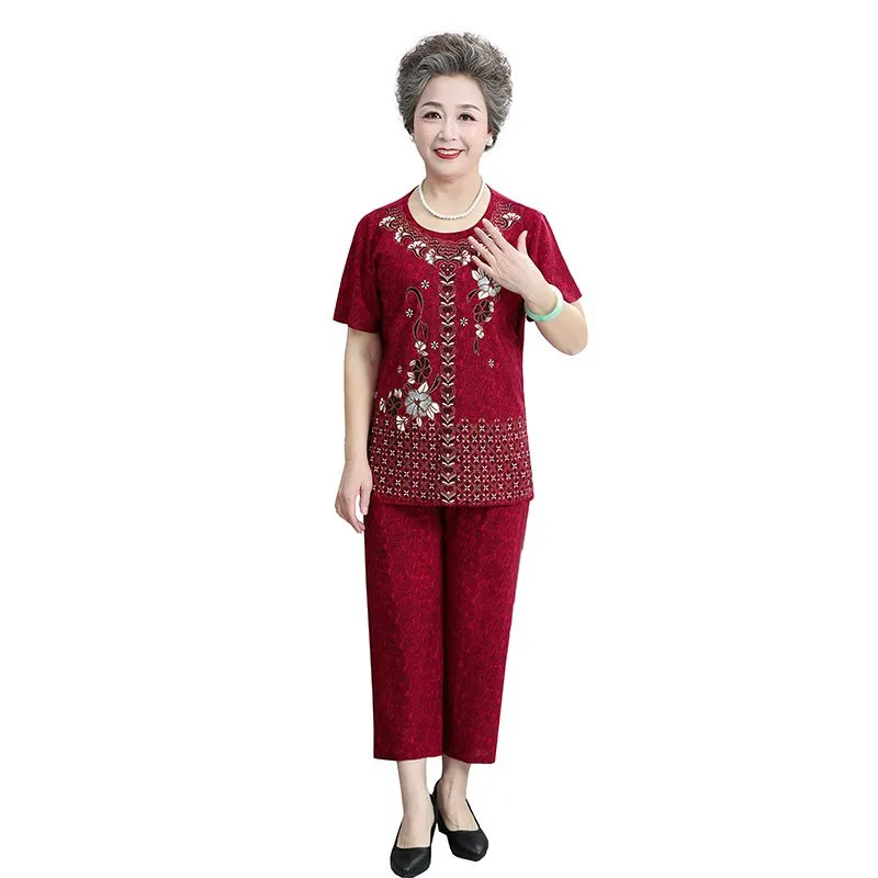 Middle aged grandma Costume Summer 2 Piece Set Womens Short Sleeve T-shirt+Pant Suit Women's Large Size Loose Sporting Set 4XL
Middle aged grandma Costume Summer 2 Piece Set Womens Short Sleeve T-shirt+Pant Suit Women's Large Size Loose Sporting Set 4XL
