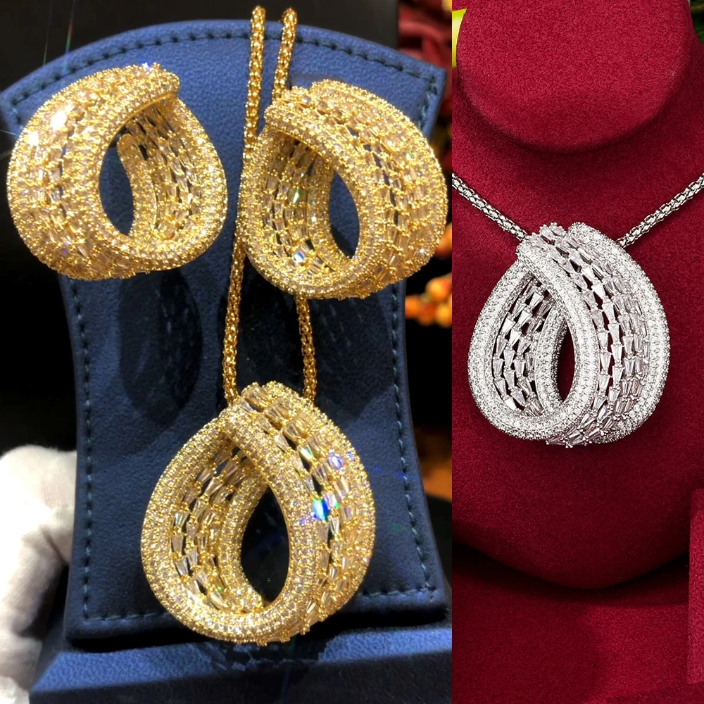 GODKI Big Fashion Luxury Tricolor Drops Statement Jewelry Set For Women Wedding Party Full Zircon Dubai Bridal jewelry Set 2020
GODKI Big Fashion Luxury Tricolor Drops Statement Jewelry Set For Women Wedding Party Full Zircon Dubai Bridal jewelry Set 2020