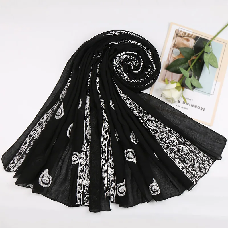 11 Colors Plain Embroider Cashew Nut Floral Viscose Shawl Scarf Women High Quality Pashmina Stole Bufandas Muslim Hijab 180*90Cm
11 Colors Plain Embroider Cashew Nut Floral Viscose Shawl Scarf Women High Quality Pashmina Stole Bufandas Muslim Hijab 180*90Cm