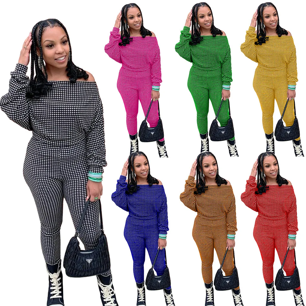 2021 New Tracksuit For Women Plaid Print Two Piece Set Casual 2 Pcs Outfits Long Sleeve Tshirts Pants Suits Matching Set
2021 New Tracksuit For Women Plaid Print Two Piece Set Casual 2 Pcs Outfits Long Sleeve Tshirts Pants Suits Matching Set