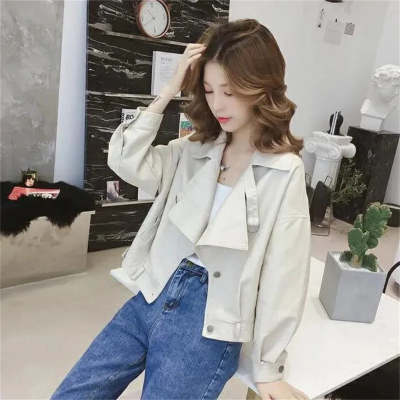 Female Jacket 20233 New Hong Kong Style Casual Short Women's Jacket Motorcycle Leather Jacket Women's Jackets Korean Style Loose
Female Jacket 20233 New Hong Kong Style Casual Short Women's Jacket Motorcycle Leather Jacket Women's Jackets Korean Style Loose