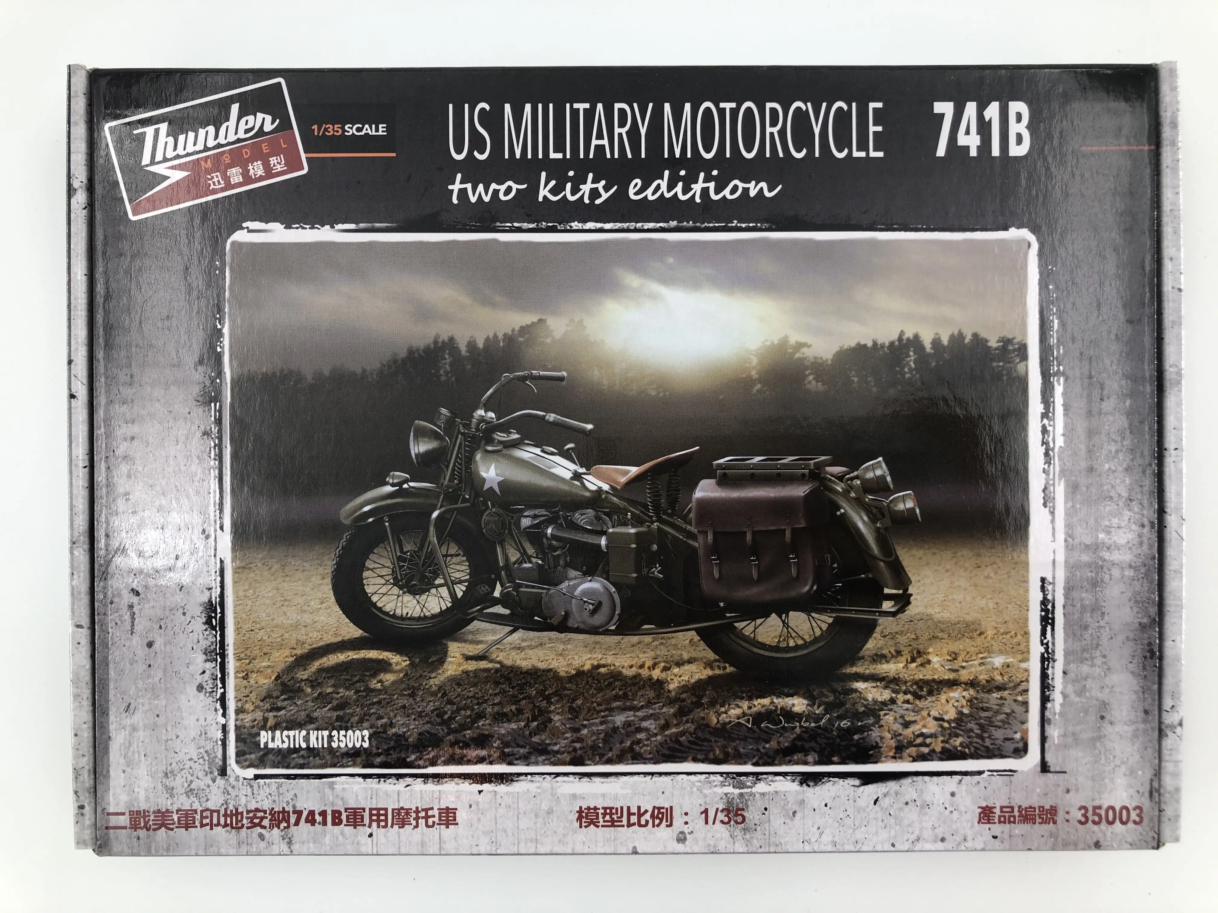 Thunder Model TM35003 1/35 Schaal Model Us Militaire Motorfiets Indian 741B 2 Sets In Doos Model Kit Assemble
Thunder Model TM35003 1/35 Schaal Model Us Militaire Motorfiets Indian 741B 2 Sets In Doos Model Kit Assemble