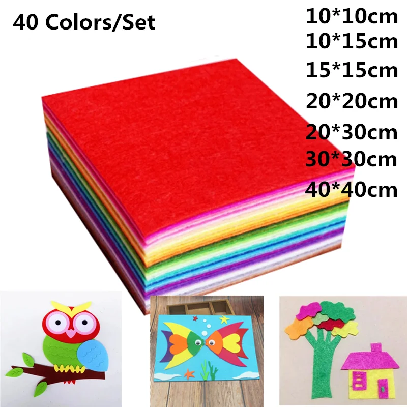 40Colors Non woven Fabric Sheet DIY Doll Felt Cloth Decoration Crafts Made Material Educational Toy DIY Felt For Children
40Colors Non woven Fabric Sheet DIY Doll Felt Cloth Decoration Crafts Made Material Educational Toy DIY Felt For Children
