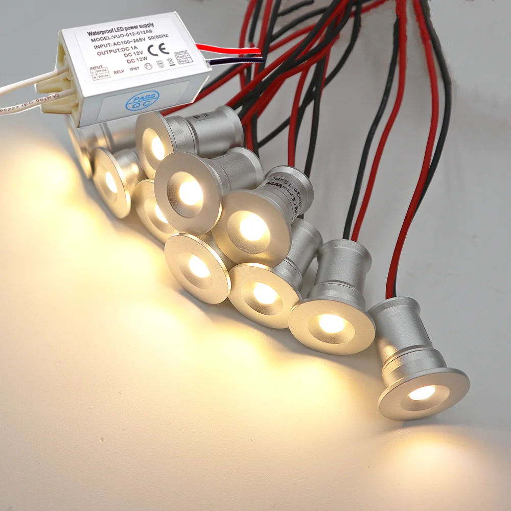 1W DC12V IP65 Mini LED Recessed Spotlight with Power Supply Indoor Focos Spot Lamp Ambient Party Stairs Ceiling Cabinet Lighting
1W DC12V IP65 Mini LED Recessed Spotlight with Power Supply Indoor Focos Spot Lamp Ambient Party Stairs Ceiling Cabinet Lighting
