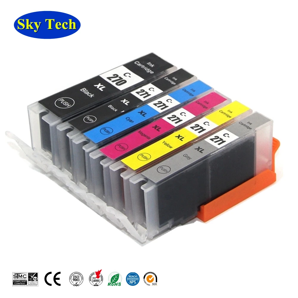 Совместимые чернильные картриджи 6PK для PGI270 CLI271 PGI-270, для canon MG5720 MG5721 MG5722 MG6820 MG6821 MG6822 MG7720 и т. д.
Совместимые чернильные картриджи 6PK для PGI270 CLI271 PGI-270, для canon MG5720 MG5721 MG5722 MG6820 MG6821 MG6822 MG7720 и т. д.