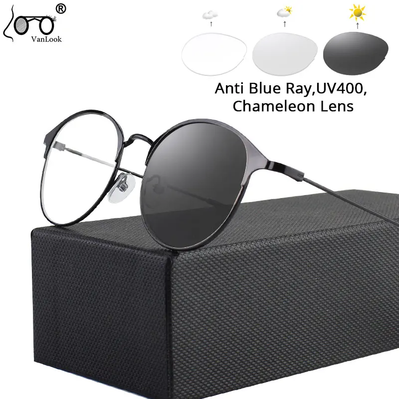 Chameleon Anti Blue Ray Computer Gaming Protective Glasses Photochromic Sunglass Round Metal Fashion Optical Frame Women Men UV
Chameleon Anti Blue Ray Computer Gaming Protective Glasses Photochromic Sunglass Round Metal Fashion Optical Frame Women Men UV