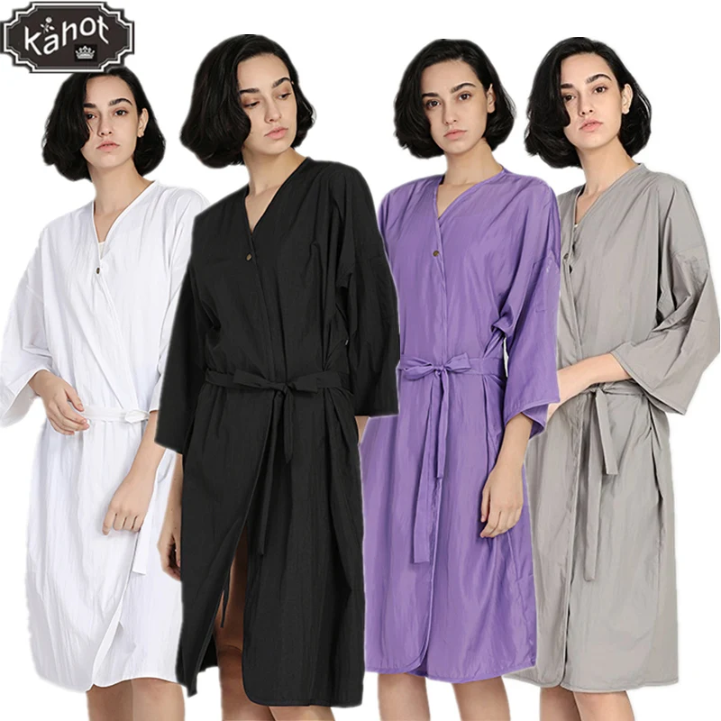 Salon Professional Hairdressing Kimono Beauty SPA Guest Robe Barber Shop Client Haircut Dyehair Gown Apron Work Clothes
Salon Professional Hairdressing Kimono Beauty SPA Guest Robe Barber Shop Client Haircut Dyehair Gown Apron Work Clothes