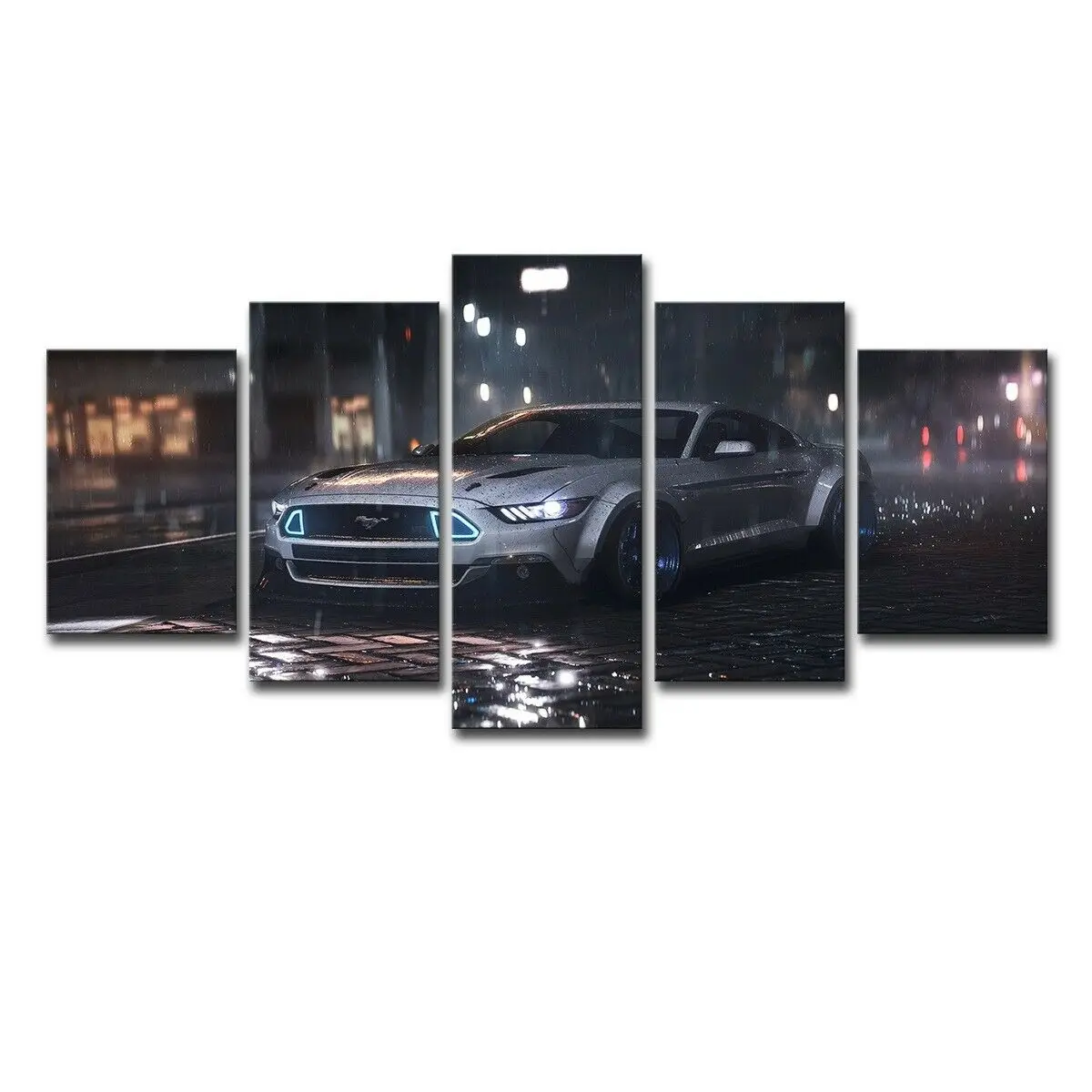 No Framed 5 Panel Silver Mustang Muscle Sports Car Painting Print Canvas Art Modular Pictures Wall Art for Living Room Decor
No Framed 5 Panel Silver Mustang Muscle Sports Car Painting Print Canvas Art Modular Pictures Wall Art for Living Room Decor
