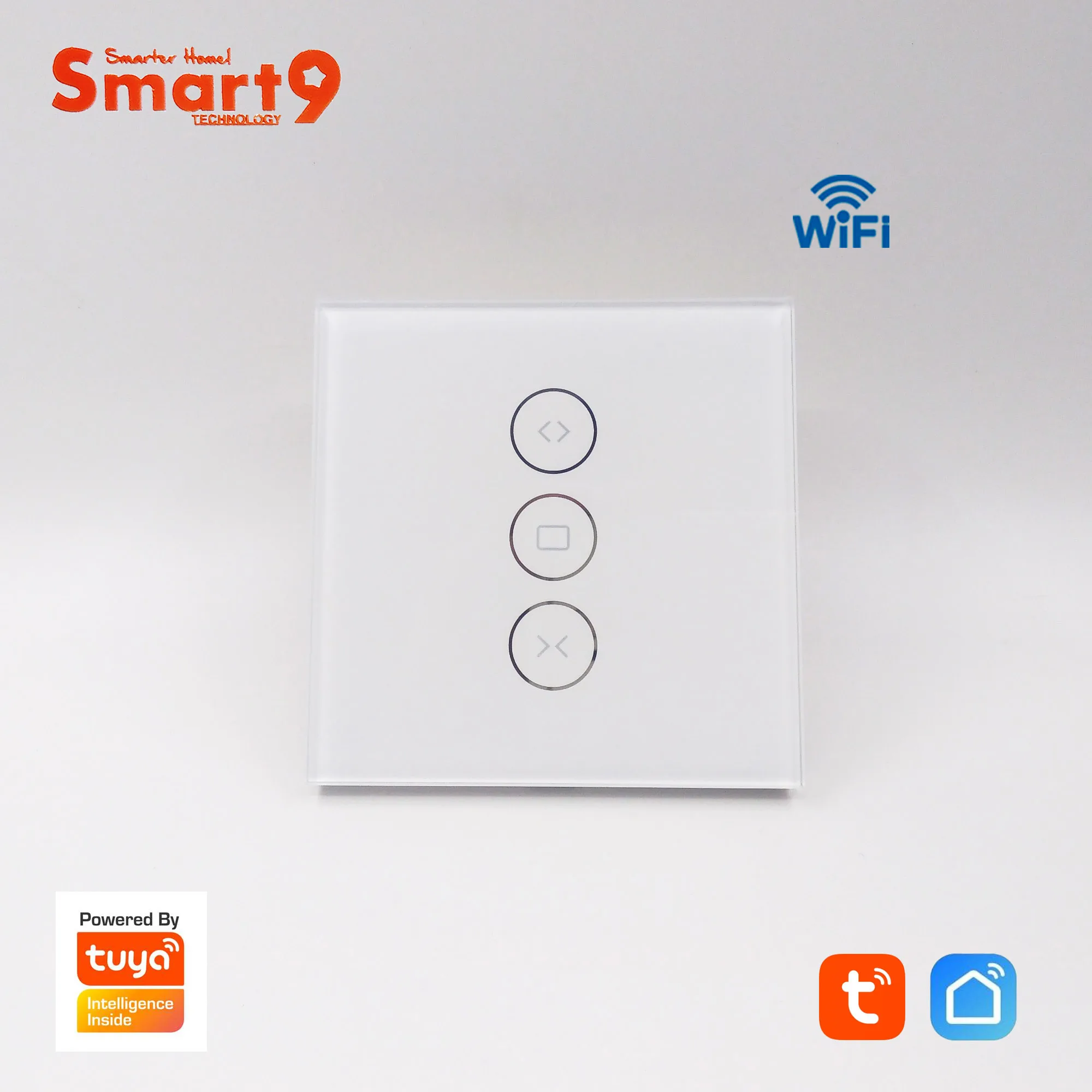 Умный переключатель для штор Smart9, Wi-Fi, стеклянная поверхность, сенсорная кнопка с подсветкой, управление через приложение Smart Life, питание от TuYa
Умный переключатель для штор Smart9, Wi-Fi, стеклянная поверхность, сенсорная кнопка с подсветкой, управление через приложение Smart Life, питание от TuYa