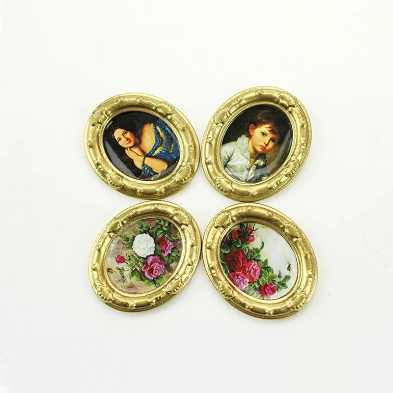 4 Pieces Mini Picture Frame Antique Portrait Oil Painting Model Wall Decor Room Furniture for 1/12 Dollhouse
4 Pieces Mini Picture Frame Antique Portrait Oil Painting Model Wall Decor Room Furniture for 1/12 Dollhouse