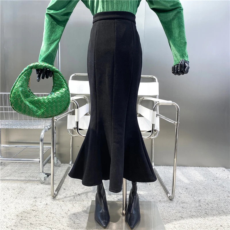 New 2021 Goddess Slim Fishtail Skirt With Velvet Versatile High Waist Ruffle Edge Medium And Long Hip Wrap Skirt
New 2021 Goddess Slim Fishtail Skirt With Velvet Versatile High Waist Ruffle Edge Medium And Long Hip Wrap Skirt