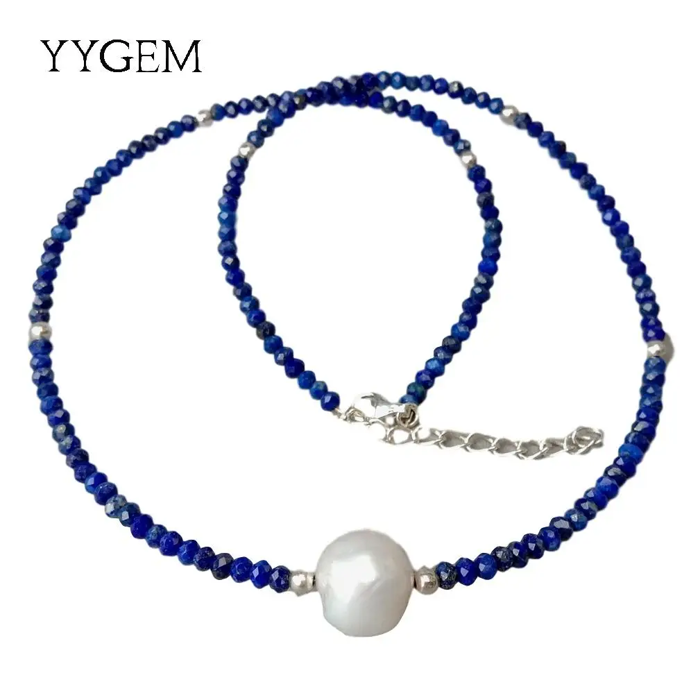 YYGEM натуральное синее Лазурит, культивированное белое Жемчужное ожерелье 17 дюймов
YYGEM натуральное синее Лазурит, культивированное белое Жемчужное ожерелье 17 дюймов