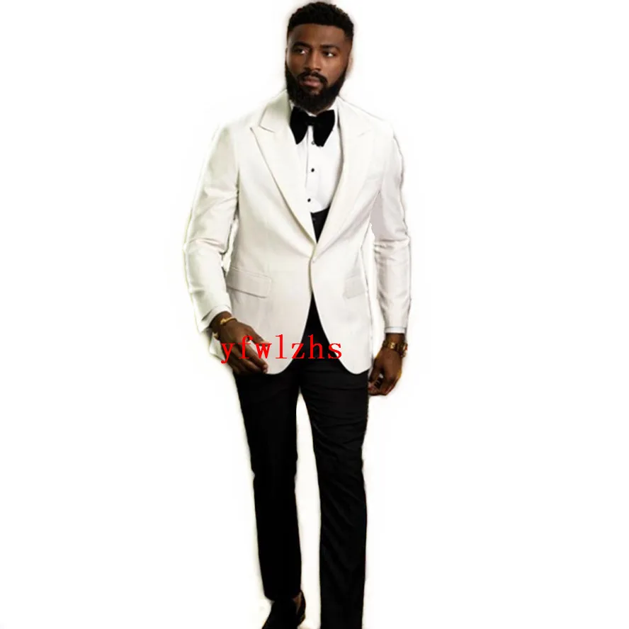 Handsome One Button Groomsmen Peak Lapel Groom Tuxedos Men Suits Wedding/Prom Best Blazer ( Jacket+Pants+Vest+Tie) B195
Handsome One Button Groomsmen Peak Lapel Groom Tuxedos Men Suits Wedding/Prom Best Blazer ( Jacket+Pants+Vest+Tie) B195