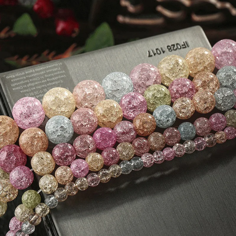 Mixzed Colors Cracked Crystal Glass Round 4mm 6mm 10mm 12mm Loose Crackle Beads for Jewelry Making DIY Crafts Findings
Mixzed Colors Cracked Crystal Glass Round 4mm 6mm 10mm 12mm Loose Crackle Beads for Jewelry Making DIY Crafts Findings