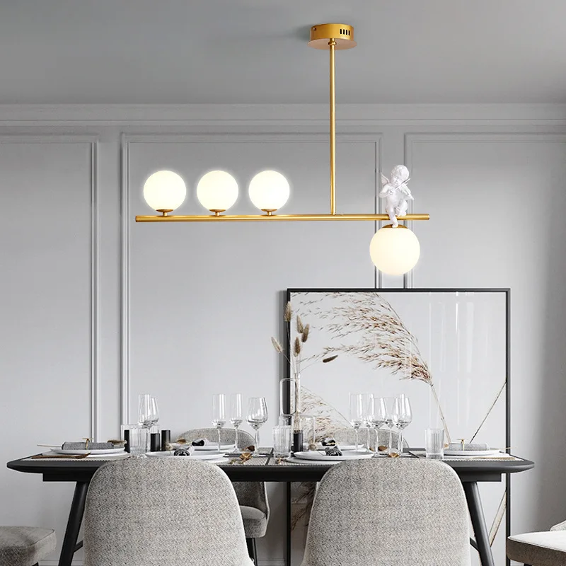 Angel chandelier Creative Personality Gold Ball glass chandelier for Home Bedroom Kitchen Lighting Modern nordic chandelier
Angel chandelier Creative Personality Gold Ball glass chandelier for Home Bedroom Kitchen Lighting Modern nordic chandelier