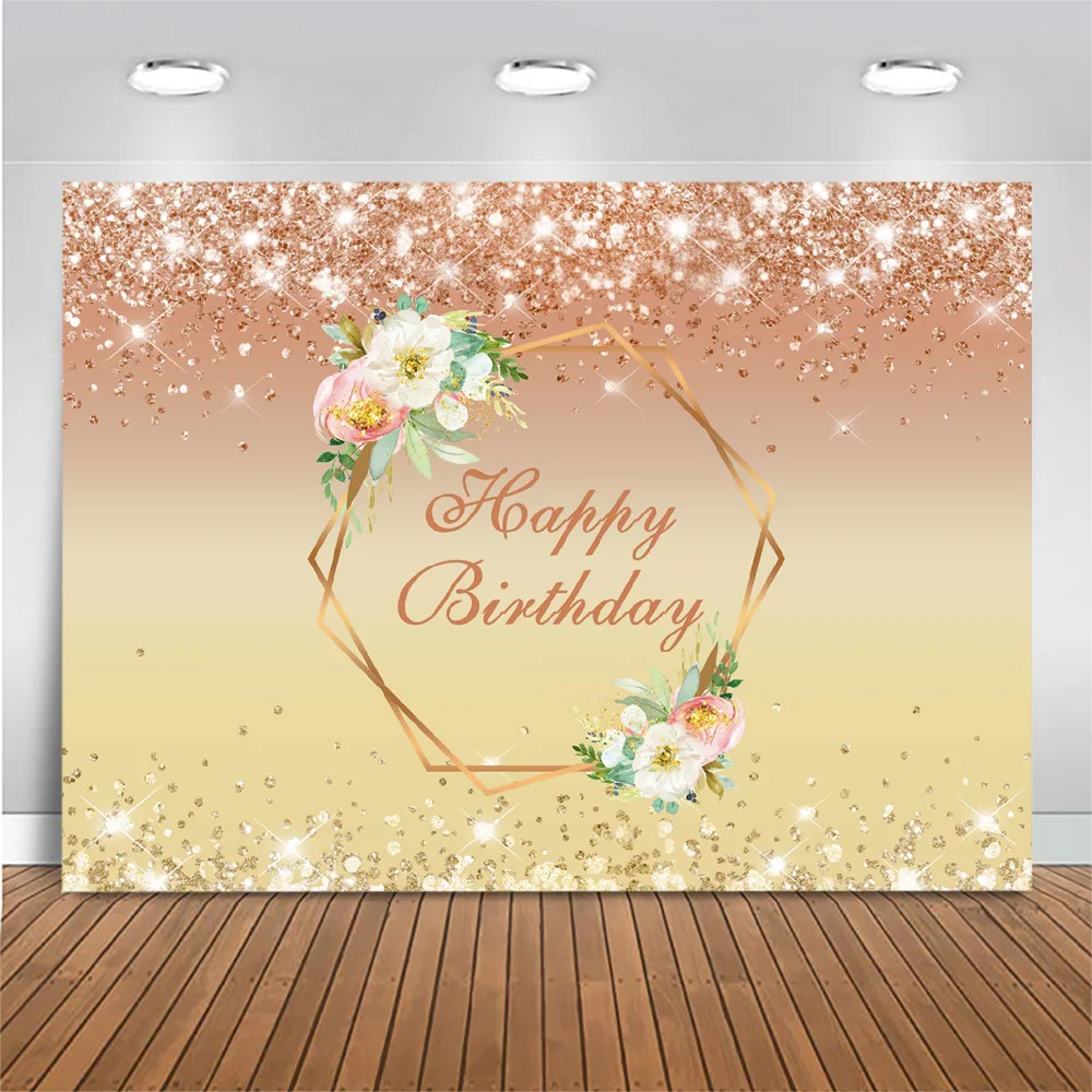 Mocsicka Glitter Adult Happy Birthday Party Backdrop Flowers Diamond Birthday Decoration Photo Background for Photo Studio Props
Mocsicka Glitter Adult Happy Birthday Party Backdrop Flowers Diamond Birthday Decoration Photo Background for Photo Studio Props