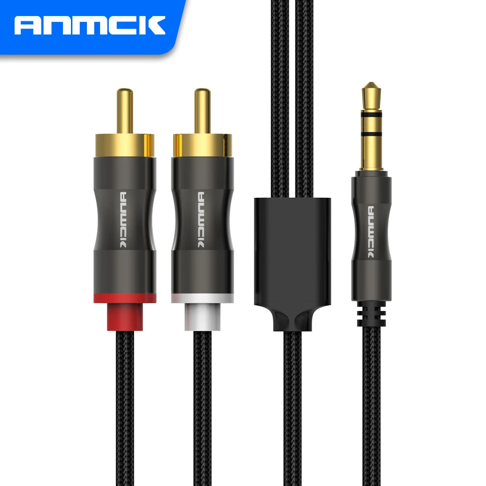 RCA Audio Cable Jack 3.5mm to 2 RCA Cables Male to Male Splitter Aux Cable For Laptops Amplifiers DVD TV Sound Box Speaker Cord
RCA Audio Cable Jack 3.5mm to 2 RCA Cables Male to Male Splitter Aux Cable For Laptops Amplifiers DVD TV Sound Box Speaker Cord