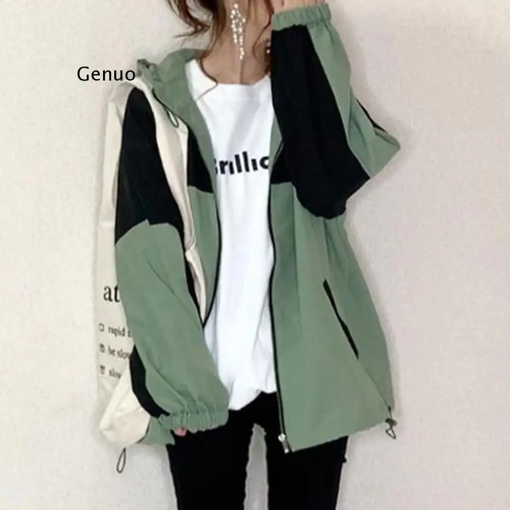 Casual Spring Women Jacket Tops Korean Janpan Zipper Long Sleeve Outwear Outfits Color Block Female Jackets outwear
Casual Spring Women Jacket Tops Korean Janpan Zipper Long Sleeve Outwear Outfits Color Block Female Jackets outwear