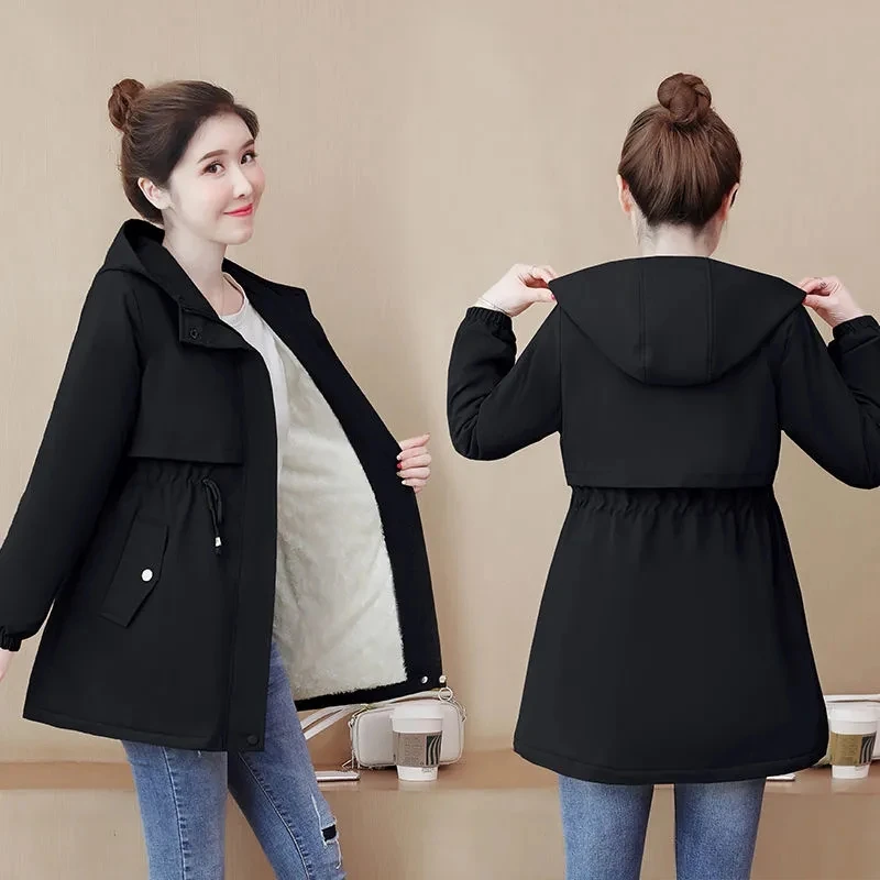 2025 New Women Winter Coat Hooded Thick Velvet Padded Cotton Facket Female Korean Waist Windbreaker Cotton-Padded Jacket Women
2025 New Women Winter Coat Hooded Thick Velvet Padded Cotton Facket Female Korean Waist Windbreaker Cotton-Padded Jacket Women