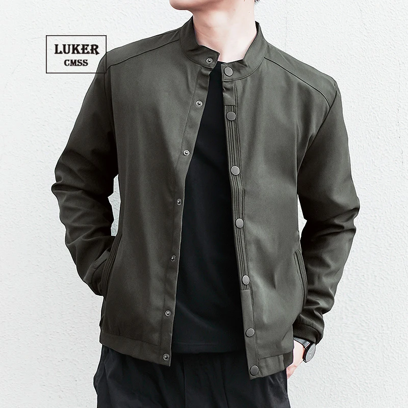 LUKER CMSS Spring Autumn Men's Jacket Army Green Single Breasted Men's Coat Fashion Man Windbreaker Solid Plus Size 8XL 812
LUKER CMSS Spring Autumn Men's Jacket Army Green Single Breasted Men's Coat Fashion Man Windbreaker Solid Plus Size 8XL 812