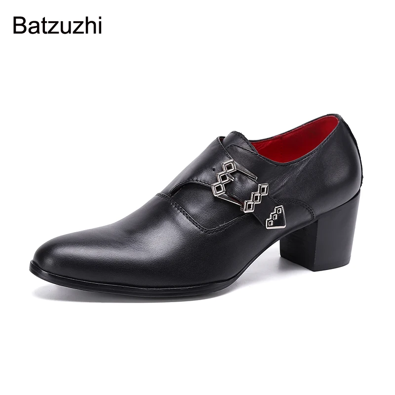 Batzuzhi 7cm High Heels Men Shoes Pointed Toe Black Genuine Leather Dress Shoes Men Buckle Strap Business Leather Shoes Male!
Batzuzhi 7cm High Heels Men Shoes Pointed Toe Black Genuine Leather Dress Shoes Men Buckle Strap Business Leather Shoes Male!