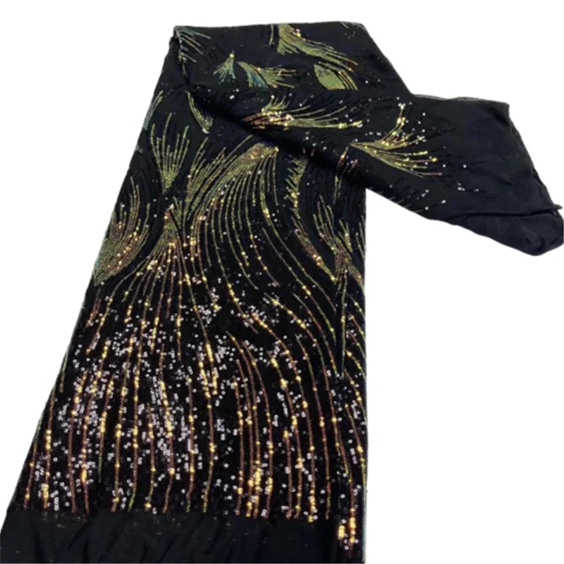 African French Lace Fabric 2021 Black High Quality Lace Nigerian Sequence Net Lace Material For Women Dress
African French Lace Fabric 2021 Black High Quality Lace Nigerian Sequence Net Lace Material For Women Dress