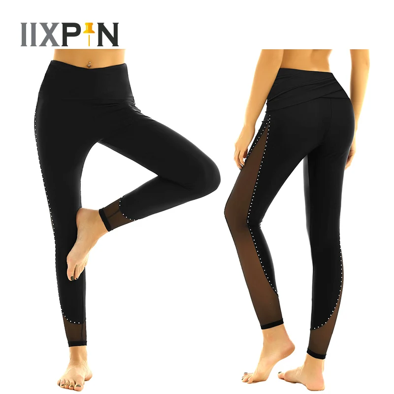 Women fitness leggings Yoga Pants dancewear High Waist Mesh Splice Side with Shiny Rhinestones Leggings Skinny Dance Workout
Women fitness leggings Yoga Pants dancewear High Waist Mesh Splice Side with Shiny Rhinestones Leggings Skinny Dance Workout