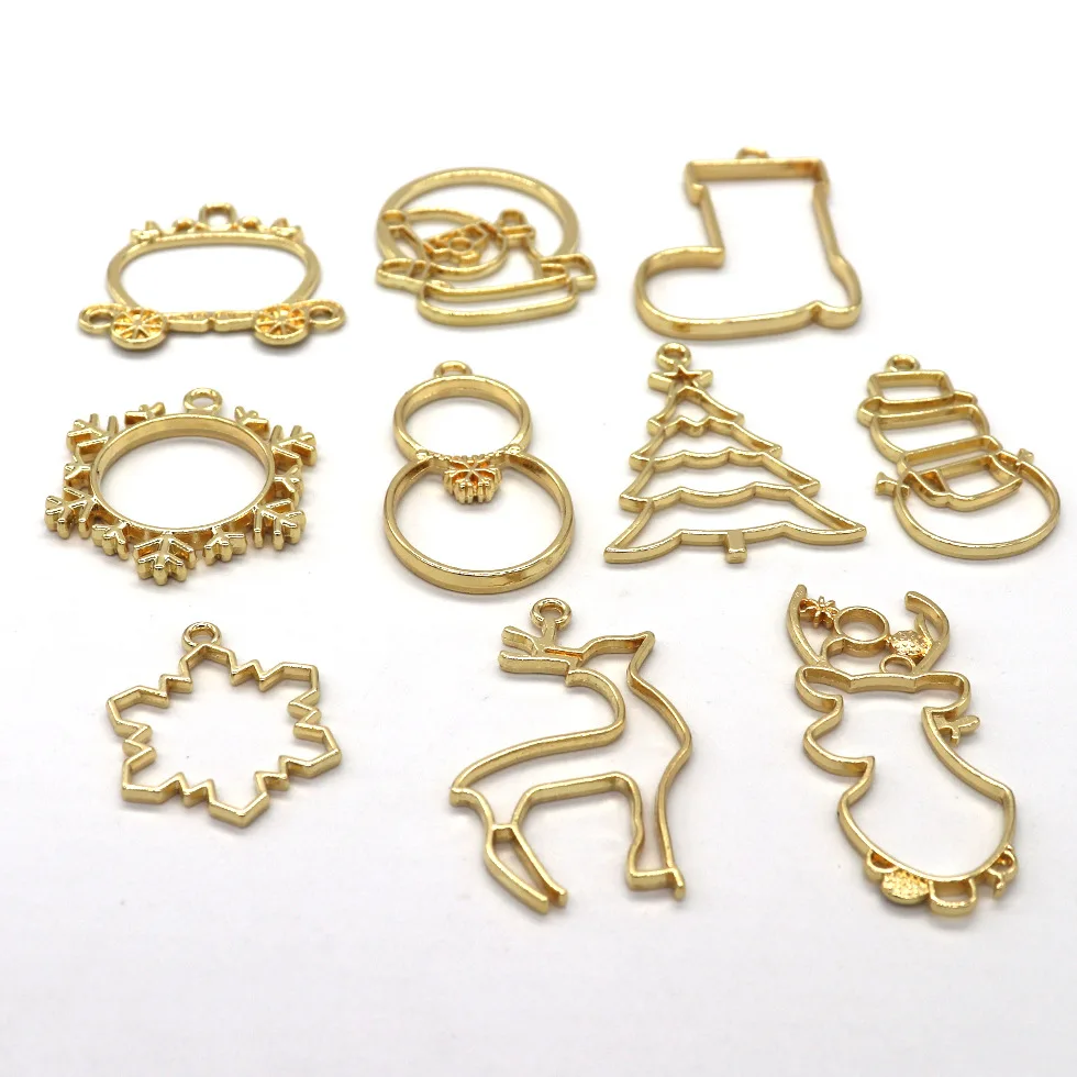 10pcs/set Christmas Series UV Epoxy Frame DIY Jewelry Making Crystal Epoxy Christmas Model Base Christmas Pendant Accessories
10pcs/set Christmas Series UV Epoxy Frame DIY Jewelry Making Crystal Epoxy Christmas Model Base Christmas Pendant Accessories