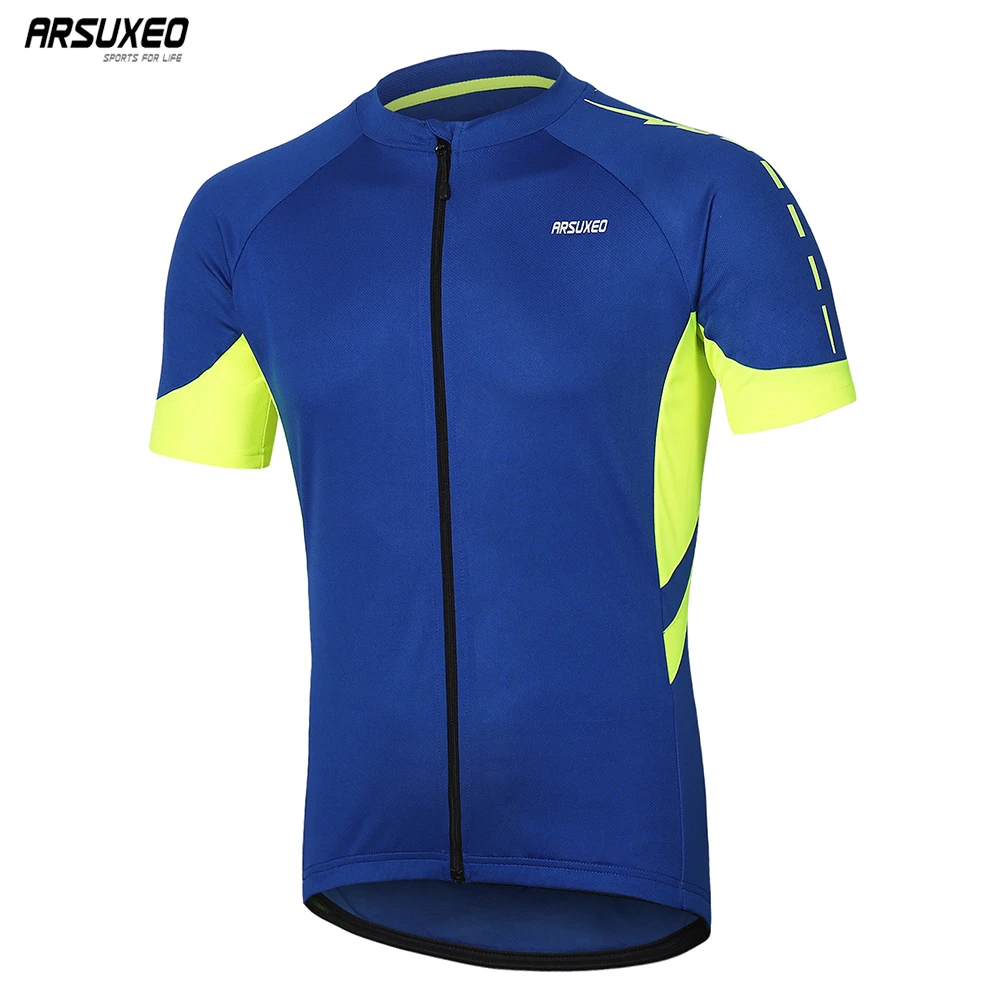 ARSUXEO Men's Summer Short Sleeves Cycling Jersey Zipper Bike Clothing Quick Dry Mountain Bicycle Shirts MTB Tops Breathable
ARSUXEO Men's Summer Short Sleeves Cycling Jersey Zipper Bike Clothing Quick Dry Mountain Bicycle Shirts MTB Tops Breathable 