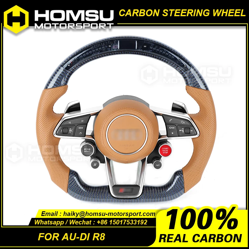 Fully Customizable OEM Carbon Fiber Steering Wheels For audi R8 Fully Customizable OEM Carbon Fiber Steering Wheels
Fully Customizable OEM Carbon Fiber Steering Wheels For audi R8 Fully Customizable OEM Carbon Fiber Steering Wheels