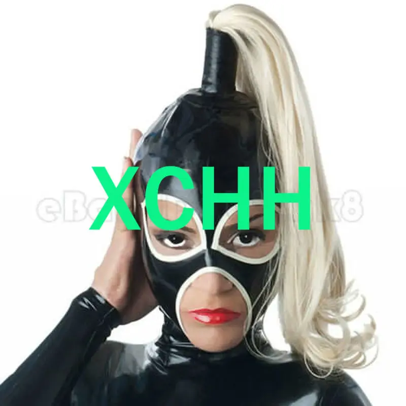 Pure 100% Natural Latex Woman mask hood with wigs open eyes and mouth cosplay costumes
Pure 100% Natural Latex Woman mask hood with wigs open eyes and mouth cosplay costumes