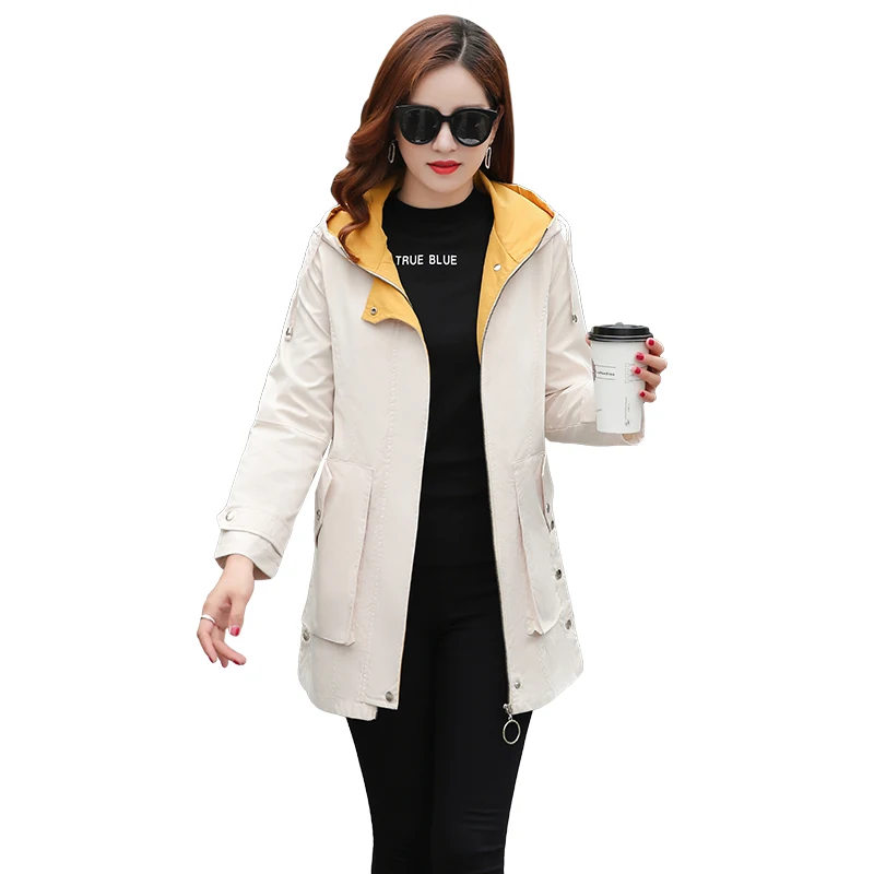 Casual windbreaker women's medium long 2022 autumn new Korean loose spring Vintage hooded trench coat women's overcoat
Casual windbreaker women's medium long 2022 autumn new Korean loose spring Vintage hooded trench coat women's overcoat