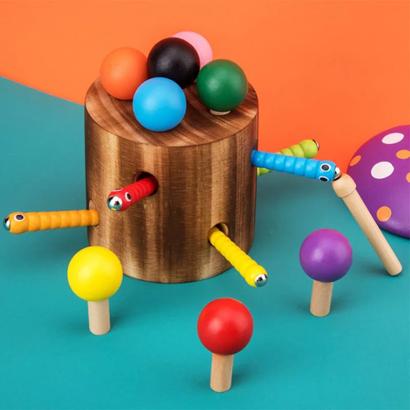 Wooden game toy Mushrooms bugs Capture tool Color stick Children's educational toys
Wooden game toy Mushrooms bugs Capture tool Color stick Children's educational toys