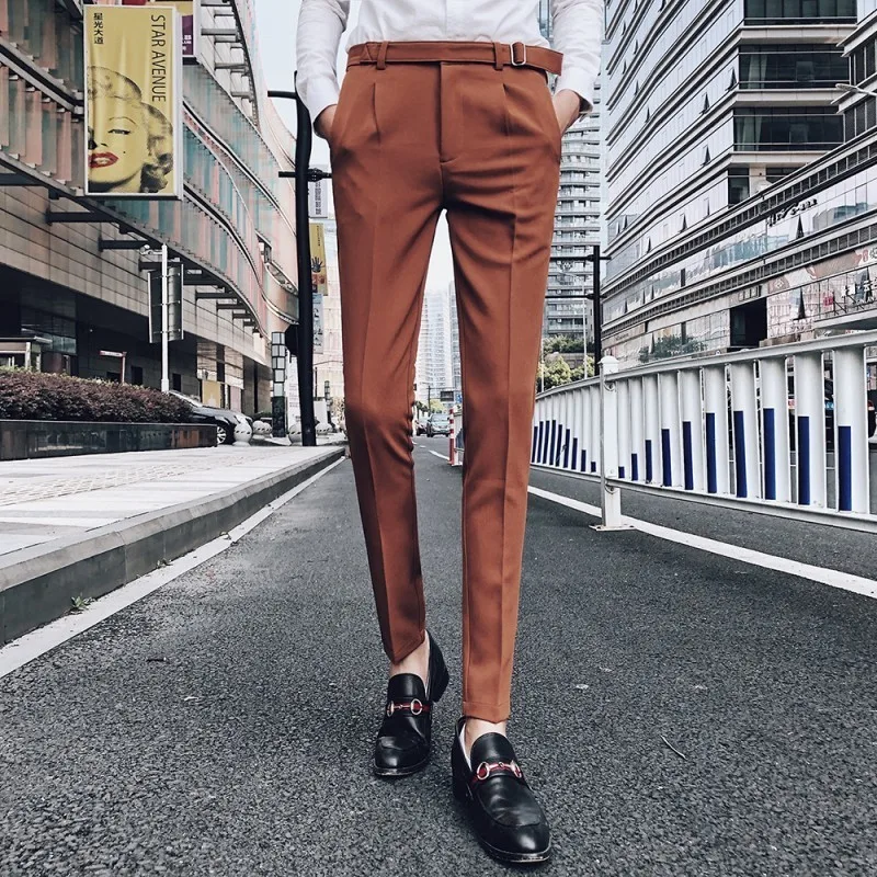 Mens Brown Trousers Slim Fit Business Suit Pants Men's Suit Trousers Pantalon Homme Costume 2020 Male High-grade Solid
Mens Brown Trousers Slim Fit Business Suit Pants Men's Suit Trousers Pantalon Homme Costume 2020 Male High-grade Solid