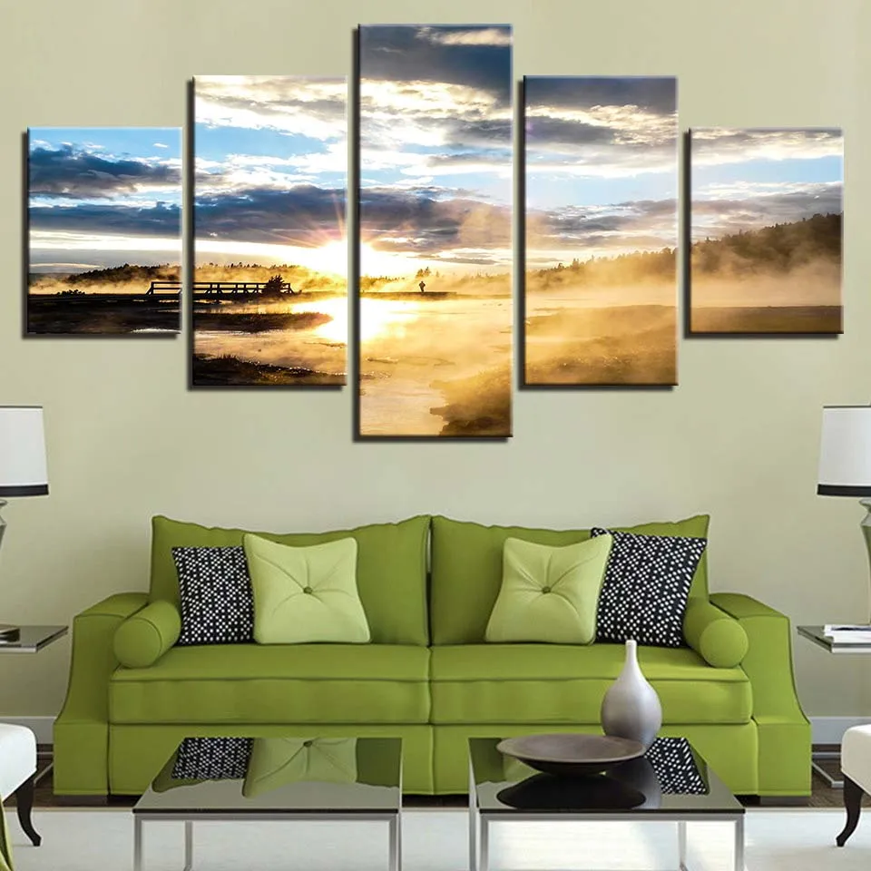 Clouds and mist under sunrise poster 5pcs Modern Home Wall Decor Canvas Picture Art HD Print Painting On Canvas for Living Room
Clouds and mist under sunrise poster 5pcs Modern Home Wall Decor Canvas Picture Art HD Print Painting On Canvas for Living Room