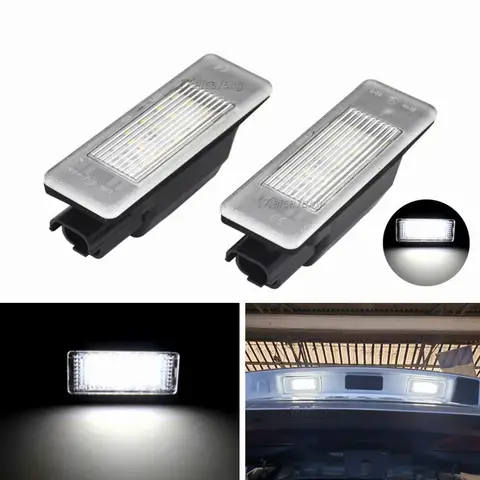2Pcs Car Rear 18SMD LED License Number Plate Lamp For Peugeot Expert RCZ 307 207 308 3008 407 106 406 508 607 807 1007 806