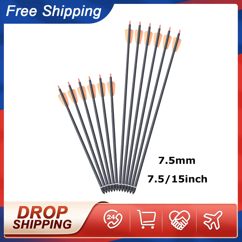 7.5 Inch Length Carbon Crossbow Arrow 2 Pices Plastic Feather Applicable Crossbow Model for Crossbow Shooting Hunting
7.5 Inch Length Carbon Crossbow Arrow 2 Pices Plastic Feather Applicable Crossbow Model for Crossbow Shooting Hunting