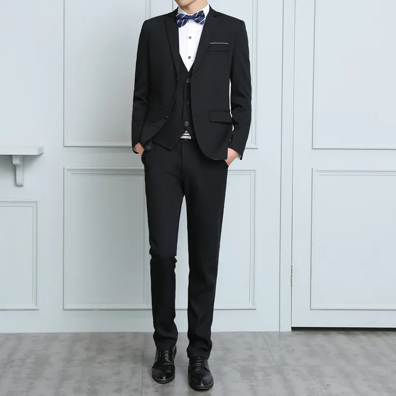 3Pcs/Set Luxury Mens Suits Set Black Formal Blazer Pants Vest Marriage Tuxedo Male Business Suit Set Terno Wedding Men Suit Slim
3Pcs/Set Luxury Mens Suits Set Black Formal Blazer Pants Vest Marriage Tuxedo Male Business Suit Set Terno Wedding Men Suit Slim