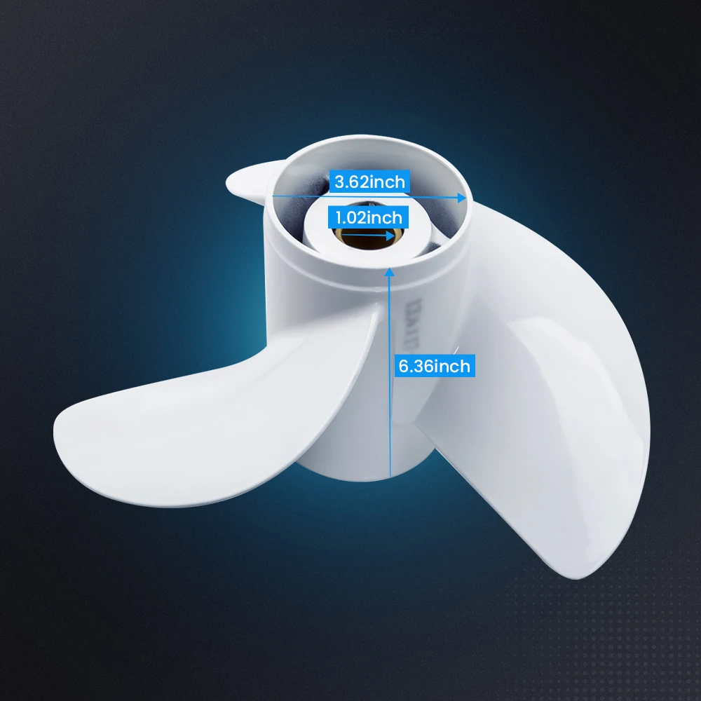 Propeller Prop 50-60-70Hp Outboards 3 Blades Aluminum 13 1/4 X 17 K For Yamaha 6E54594501EL 6E5-45945-01-EL 6E5459450100
Propeller Prop 50-60-70Hp Outboards 3 Blades Aluminum 13 1/4 X 17 K For Yamaha 6E54594501EL 6E5-45945-01-EL 6E5459450100