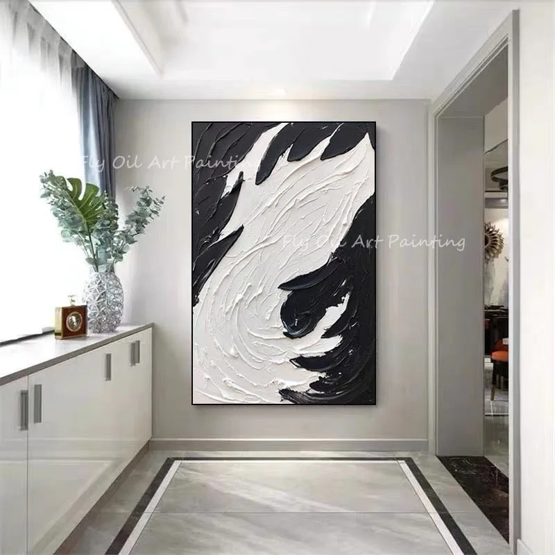 Modern 100% Handmade black and white knife landcape Oil Painting On Canvas Large Paintings For Living Room Modern Wall Art Gift
Modern 100% Handmade black and white knife landcape Oil Painting On Canvas Large Paintings For Living Room Modern Wall Art Gift
