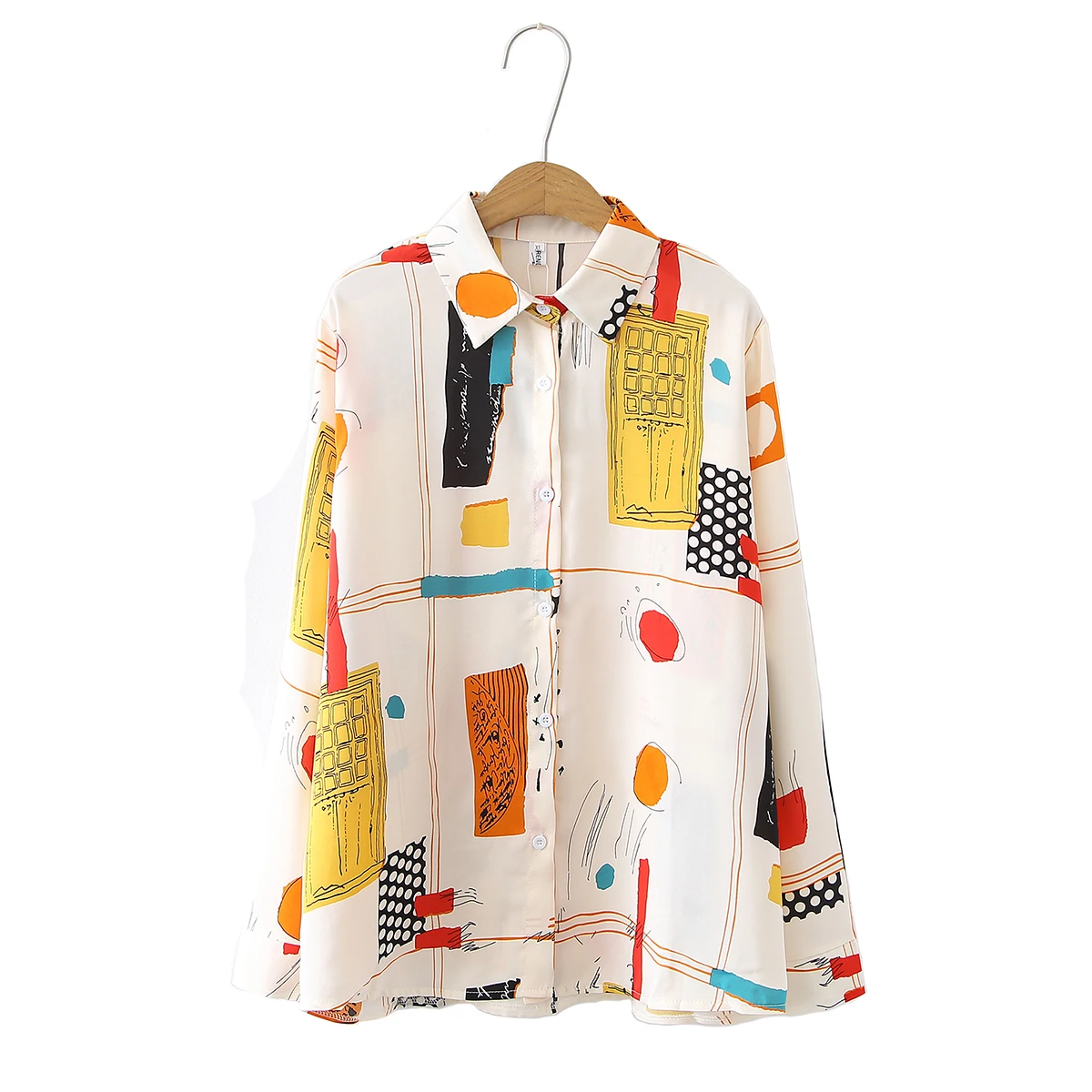 2021 Woman Spring&Autumn Cute Cartoon Graffiti Print Loose Long-Sleeved Chiffon Shirt
2021 Woman Spring&Autumn Cute Cartoon Graffiti Print Loose Long-Sleeved Chiffon Shirt