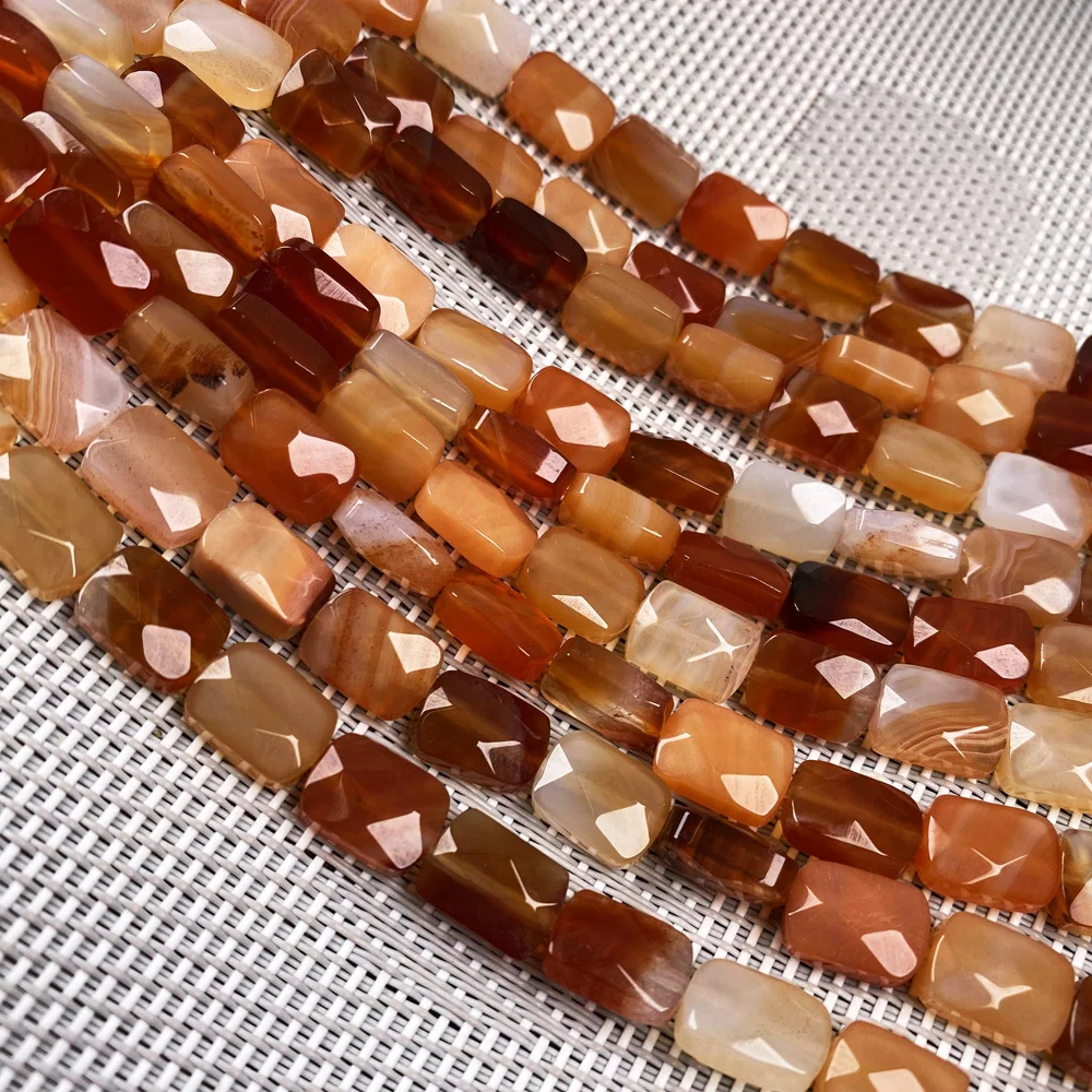 20CM Natural Stone Beads Faceted Rectangular Rose Quartz Red Agates Loose Spacer Beaded for Making DIY Jewelry Necklace 8x11x5mm
20CM Natural Stone Beads Faceted Rectangular Rose Quartz Red Agates Loose Spacer Beaded for Making DIY Jewelry Necklace 8x11x5mm