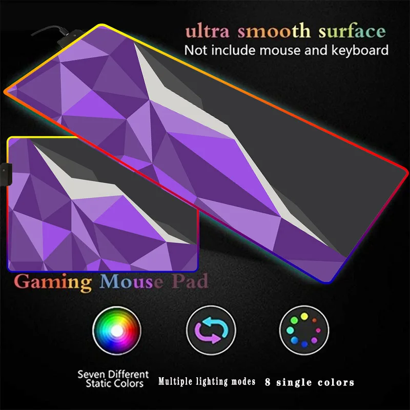 Purple Polygon RGB LED Gaming Large Mouse Pad Computer Mousepad with Backlight Carpet for Keyboard Desk Mat Multiple Size Choose
Purple Polygon RGB LED Gaming Large Mouse Pad Computer Mousepad with Backlight Carpet for Keyboard Desk Mat Multiple Size Choose