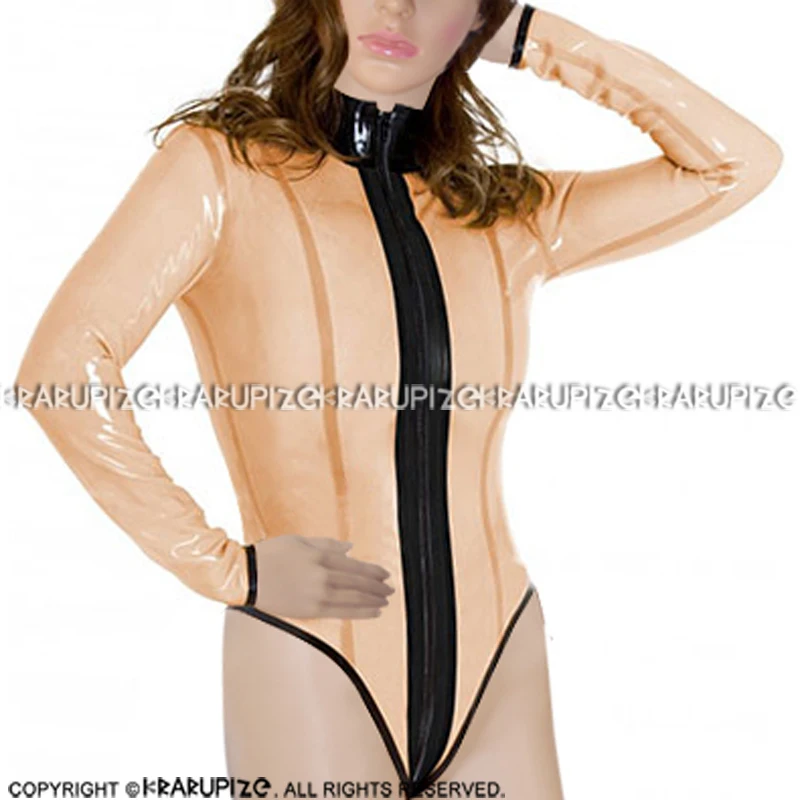 Transparent And Black Sexy Latex Swimsuit With Zipper Front To Back Crotch Rubber Bodysuit Body Suit Catsuit LTY-0280
Transparent And Black Sexy Latex Swimsuit With Zipper Front To Back Crotch Rubber Bodysuit Body Suit Catsuit LTY-0280