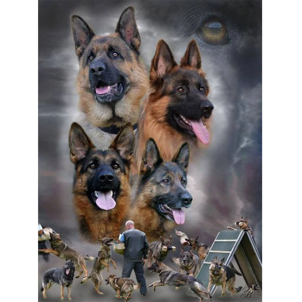 5D Diamond Embroidery German Shepherd 3d Diamond Painting Cross Stitch Patterns Round drill Needlework Diamond Mosaic Picture
5D Diamond Embroidery German Shepherd 3d Diamond Painting Cross Stitch Patterns Round drill Needlework Diamond Mosaic Picture