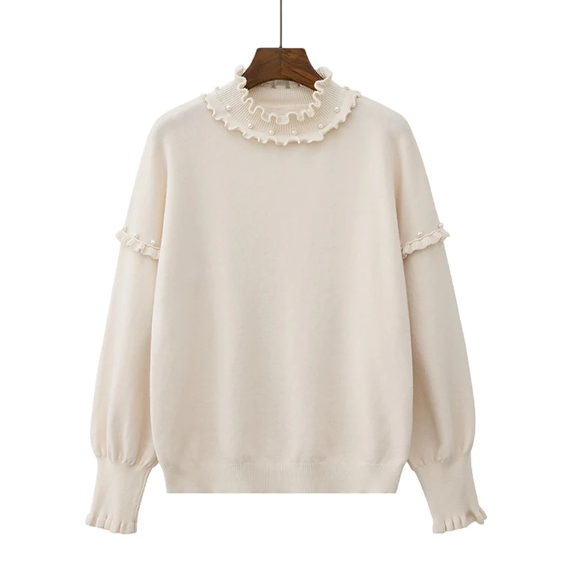 Autumn Turtleneck Knitted Sweater Women Jumper Soft Kawaii Pearl Knitwear Pullover Girls Korean Fashion Sweet Long Sleeve Tops
Autumn Turtleneck Knitted Sweater Women Jumper Soft Kawaii Pearl Knitwear Pullover Girls Korean Fashion Sweet Long Sleeve Tops
