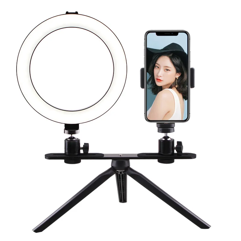 Led Selfie Ring Light with Desktop Tripod Mobile Phone Clip Beauty Fill Circle Light Photography Video Continuous Lighting Set
Led Selfie Ring Light with Desktop Tripod Mobile Phone Clip Beauty Fill Circle Light Photography Video Continuous Lighting Set